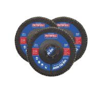 Faithfull Zirconia Abrasive Jumbo Flap Disc 125 x 22mm 40G 3 Pack FAIFD12540Z3