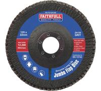 Faithfull Zirconia Abrasive Jumbo Flap Disc 125mm 120g Pack of 1