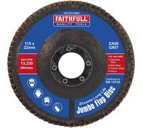 Faithfull Flap Disc Zirconia A80 115mm Jumbo