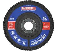 Faithfull Zirconium Abrasive Flap Disc 100mm Medium