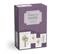 Faithfully Yours Designer Greetings Religious Easter Card Assortment - Easter Greetings with Biblical Scripture Verses (Box of 12 Greeting Cards with Envelopes)