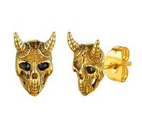 FaithHeart Gold Studs Gothic Earrings Baphomet Satanic Goat Ear Jewelry Tiny Cool Earring Studs for Teen Girls Ladies