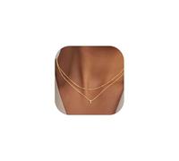 FaithHeart Layered Initial Necklaces for Women - Dainty Non Tarnish Gold/Silver Letter A-Z Necklace Stack Womens Small Initial Necklace Adjustable 16"- 18" Birthday Personalized jewelry Gifts, Gold