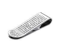 FaithHeart Silver Cross Money Clip Cash Holder for Gentlemen Birthday