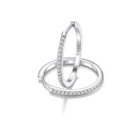 FaithHeart Silver Earrings for Women Sterling Silver Hoops Earring 20mm Minimal Endless Loops Earring for Wife Bridal