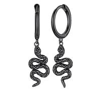 FaithHeart Snake Earrings for Women Men, 925 Sterling Silver Punk Cobra Snake Studs/Hoop Earring Dangly, Hypoallergenic Silver Snakes Earrings Jewelry Comfort Fits - With Gift Box