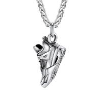 FaithHeart Sports Necklace for Men Women, Stainless Steel Gold Plated 3D Football/Soccer/Basketball/Volleyball Pendant Jewelry with Delicate Gift Packaging, Stainless Steel, No Gemstone