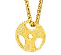 FaithHeart Sports Necklace for Men Women, Stainless Steel Gold Plated 3D Football/Soccer/Basketball/Volleyball Pendant Jewelry with Delicate Gift Packaging, Stainless Steel, No Gemstone
