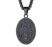 FaithHeart Stainless Steel St. Patrick Medal Patron Saint of Ireland Snake Bites Toothaches Sins