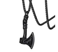 FaithHeart Viking Odin Gungnir Rune Spear Tip Pendant for Men and Women, Punk Retro Style, Scandinavian Pendant with 55 cm + 5 cm Extension Chain