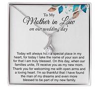 Faithmonk Mother of the Groom Gifts, To My Mother in Law Necklace, Unique Mother of the Groom Gifts from Bride, Sentimental And Perfect Mother In Law Wedding Gifts