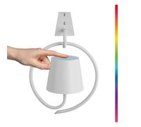 Faithorse Battery Operated Wall Lights, RGB Rechargeable Wall Light Indoor Cordless Wall Lamp, Dimmable Wireless LED Wall Lamps IP54 Waterproof Wall Sconce Lights for Bedroom, Living Room(White)