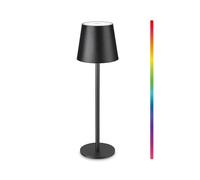 Faithorse Cordless Table Lamp, 5200mAh Battery Operated Table Lamps IP54 Waterproof Desk Lamp with RGB Color Changing Rechargeable Night Light Touch Control Bedside Lamp for Bedroom(Black)