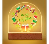 Faithorse Night Light Gifts for Christmas, Acrylic Baby Night Lamp Gift Bedroom Decor Festive Gift for Kids Baby Girls Boys, Soft Warm Yellow Light LED Table Lamp Nightstanding Lamp (Chirstmas Gift)