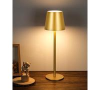 Faithorse Rechargeable Lamp Cordless Table Lamp, 2 Pack Battery Operated Lamps 5200mAh IP54 Waterproof Wireless Lamp with 3-Color Modes Touch Control Night Light for Bedroom(Gold)