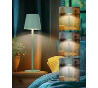 Faithorse Rechargeable Lamp Cordless Table Lamp, 2 Pack Battery Operated Lamps 5200mAh IP54 Waterproof Wireless Lamp with 3-Color Modes Touch Control Night Light for Bedroom(Vintage Green)