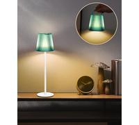 Faithorse Rechargeable Lamp Cordless Table Lamp, Battery Operated Touch Control Portable Wireless Lamp with Handle LED Light for Home Christmas (Green)