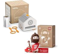 FaithTag FV31 Bible Story Portable Bluetooth Audio Player & NFC Jesus Keyring for Kids, Brown Study Journaling Supplies Kit, Bible Study Printer with over 40 Bible Stories, Christian Gifts, Mini