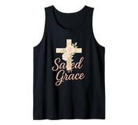 Faithterest Saved By Grace Christian Faith Tank Top