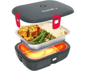 Faitron HeatsBox Drive Electric Lunch Box for Car, Camping & Truck - App-Controlled Food Warmer, Leakproof Stainless Steel Bowl, Durable Design for On-The-Go Meals, 12/24V Compatible, Quick Heating