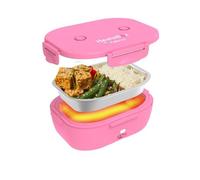Faitron HeatsBox Go Light Self-Heating Lunch Box for Children, 540 ml Stainless Steel Container, Built-in 100 W Battery and App Control, Portable Food Warmer for School/Travel/Outdoor Use - Pink