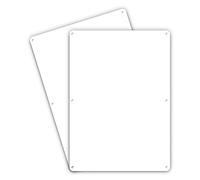 Faittoo Blank Write-On Metal Sign, 2-Pack 10 x 7 Inches Rust Free Aluminum, UV Protected, Waterproof, Weather Resistant, Durable Ink, Easy to Mount