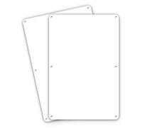 Faittoo Blank Write-On Metal Sign, 2-Pack 12 x 8 Inches Rust Free Aluminum, UV Protected, Waterproof, Weather Resistant, Durable Ink, Easy to Mount