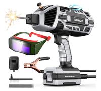 Faiuot Portable Electric Welding Machine 220V with Auto Darkening Goggles: IGBT Inverter ARC Handheld Welder - 6 Variable Adjustment, for 3/32"-1/8" Rods for Repair, Professional Welding Projects
