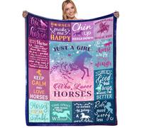 FAIVHSO Horse Gifts: Cozy Blanket for Girls - Horse Lovers' Driving/Birthday Gift; 60" x 50"