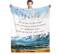 FAIVHSO to My Uncle Blankets from Niece Birthday Gifts for Uncle from Nephew Blankets and Throws Ultra Soft Quilt Flannel Fleece Bed Blankets 60"" 80""