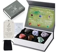Faivykyd Capricorn Birthday Crystals for Healing, Natural Spiritual Crystals with Horoscope Box, Zodiac Birthstone Crystal Set, Healing Crystal Gifts for Women Men Friends Beginners