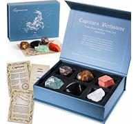 Faivykyd Capricorn Crystals Set, Natural Healing Crystals with Horoscope Box, Zodiac Birthstone Crystal Set for Healing, Spiritual Gift for Women Men Friends, Birthday Gifts Idea, 6.0 count