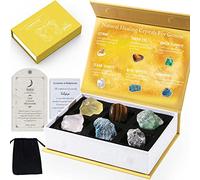 Faivykyd Gemini Crystals for Healing, Natural Spiritual Crystals with Horoscope Box, Zodiac Birthstone Crystal Set, Birthday Gifts for Women Men Friends, Healing Crystal for Beginners