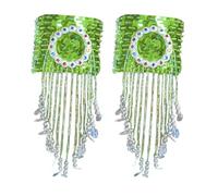 Faja Stage Dance Show Sequin Bangle Bangle Belly Dance Costume for Women Girls Dance Practice Armrest Tassel Bangle