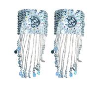 Faja Stage Dance Show Sequin Bangle Bangle Belly Dance Costume for Women Girls Dance Practice Armrest Tassel Bangle