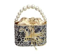 Faja Women's Elegant Shoulder Bag Rhinestone Evening Bag Chain Strap Messenger Bag Evening Handbag Purse, Black