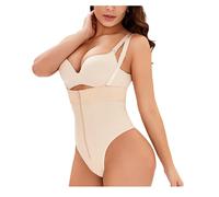 Fajas Colombianas Women Waist Trainer Shapewear Thong Bodysuit Seamless Tummy Control Panty Faja Open Bust Body Shaper Butt Lifter S -6XL(Color:肉色,Size:S)