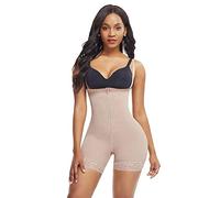 Fajas Post Surgery Compression Garment Stage 2 Faja Postparto Shapewear for Women Latex Shapers Crotchless (Color : Beige, Size : XL)