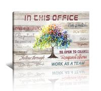FajerminArt Inspirational Motivational Quotes Wall Art Canvas Prints, Framed Colourful Trees Wall Art Pictures Painting on Canvas Prints Wall Decor for Office School Classroom Ready to Hang 30×40CM