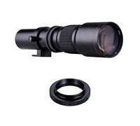 FAJIA 500mm F/8.0-32 Multi Coated Super Telephoto Lens Manual Zoom + T-Mount to F-Mount Adapter Ring Kit Replacement for Nikon D3300 D3400 D3500 D5300 D5500 D5600 D610 D700 D7000 D7100 D7200 D750 D750