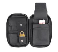 FAJNUZI2024 Cigar Humidor PU Leather Cigar Humidor Travel Case for Cutter Lighter and Tobacco Cigarettes Portable Gadgets Bag Cigar Storage Box