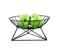 FAJNUZI2024 Fruit Stand Metal Fruit Basket Chrome Finish Wire Bowl Storage Storage(Black)