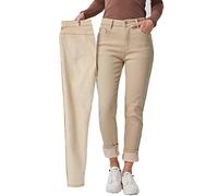 Fakanhui Women's Fleece Lined Winter Thermal Jeans Wear Jeggings Denim Skinny Pants Leggings, Buttonzipper Khaki, XXL