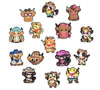 Fakcrkun 15PCS Highland Cow Shoe Charms, Western Cowboy Style Shoe Decoration Charms, Waterproof PVC Shoe Accessories for Boys Girls Adults Clogs Wristbands Phone Cases Decor