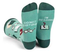 Fakcrkun Book Lovers Gifts, Do Not Disturb I'm Reading Novelty Socks, Funny Reading Stocking Stuffers for Teen Girls Boys Adults
