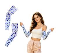 Fakcrkun K-POP Arm Sleeves, UV Sun Protection Sleeves to Cover Arms, Purple Lightning Arm Protection Sleeves, Cooling & Breathable Arm Compression Sleeve for Women Men Outdoor Sports