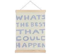 Fakcrkun Motivational Wall Art, Inspirational Quotes Wall Art Poster Hangers, What's the Best That Could Happen Positive Affirmations Boho Wall Art for Home Office Framed, 12x16 Inch