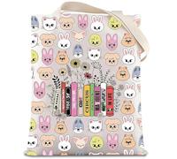 Fakcrkun Strays Canvas Tote Bag, K-POP Boy Group Gift for SKZ Fans, Reusable Shopping Bag for School, Travel, Picnic, Work,