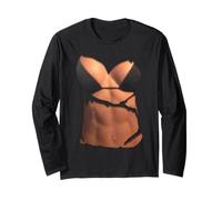 Fake Abs T Shirt Funny Bikini Body Muscle Six Pack 3D Long Sleeve T-Shirt