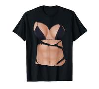 Fake Abs T Shirt Funny Bikini Body Muscle Six Pack 3D T-Shirt